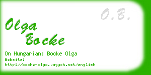 olga bocke business card